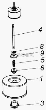 КамАЗ КамАЗ-4326 (каталог 2003г) Схема Фильтр насоса гидроусилителя