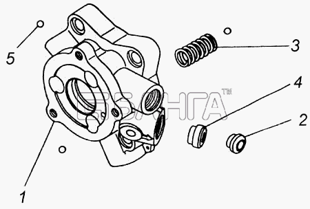КамАЗ КамАЗ-43118 Схема Корпус клапана управления гидроусилителем