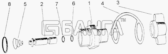 КамАЗ КамАЗ-43114 Схема Клапан контрольного вывода-403 banga.ua