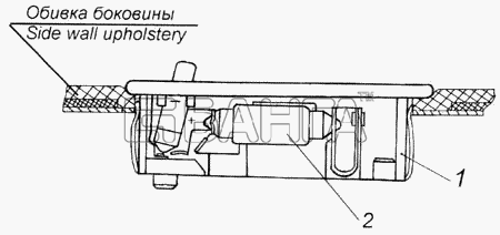 КамАЗ КамАЗ-4326 (каталог 2003г) Схема Установка плафона спального