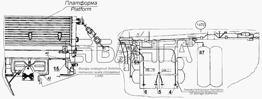 КамАЗ КамАЗ-43118 Схема Установка проводов на шасси-457 banga.ua