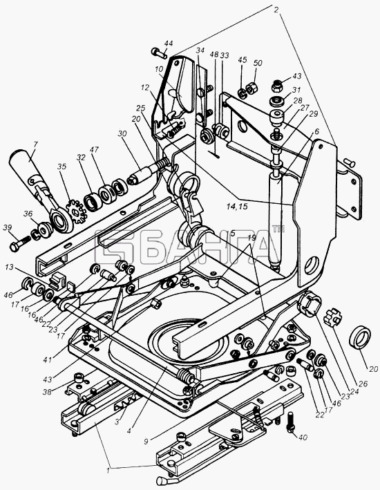 КамАЗ КамАЗ-4326 (каталог 2003г) Схема Механизм подрессоривания-31