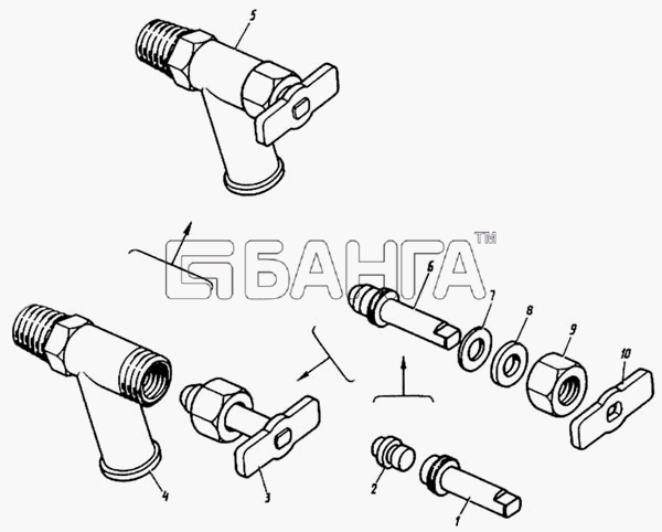 КамАЗ КамАЗ-4326 Схема Кран масляной системы в сборе-50 banga.ua