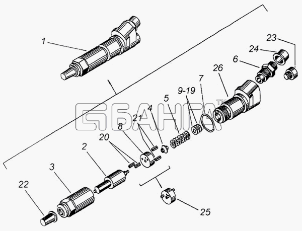 КамАЗ КамАЗ-4326 Схема Форсунка-72 banga.ua