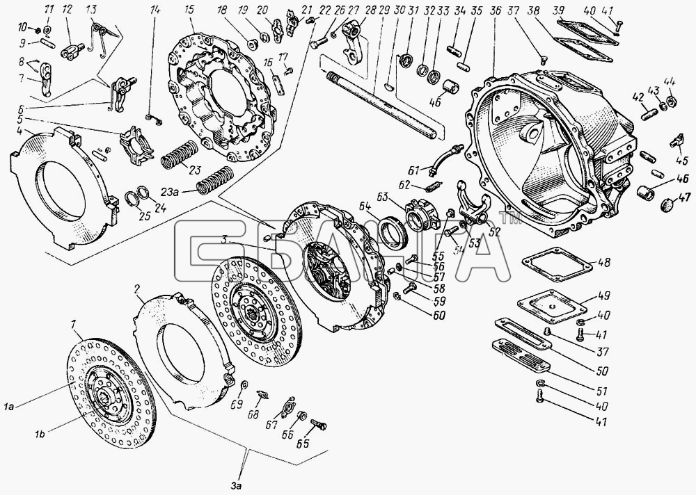 КамАЗ КамАЗ-4326 Схема Сцепление-96 banga.ua