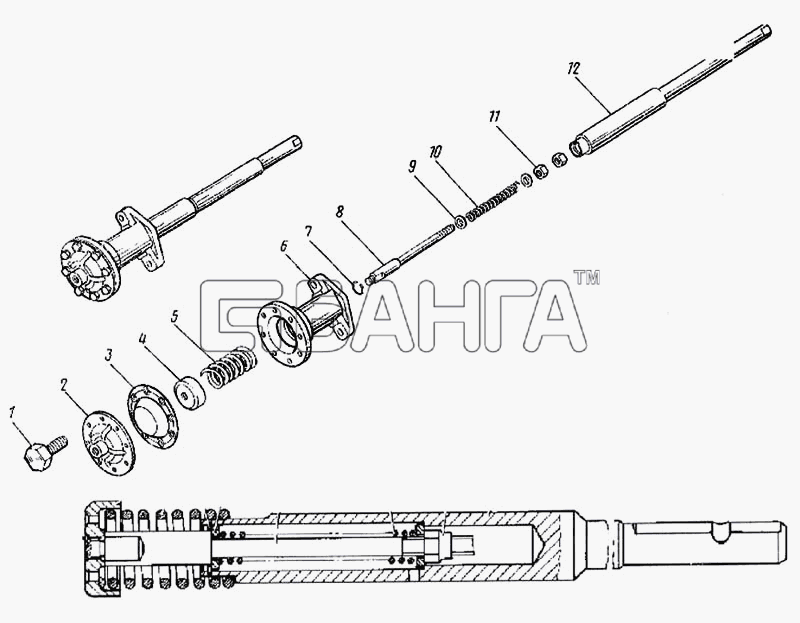 КамАЗ КамАЗ-4326 Схема Механизм выключения высшей передачи banga.ua