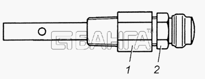 КамАЗ КамАЗ-5350 (6х6) Схема 5320-2401114 Клапан со штуцером в