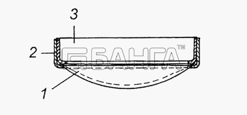 КамАЗ КамАЗ-5350 (6х6) Схема 5320-1101087-10 Сетка выдвижной трубы в