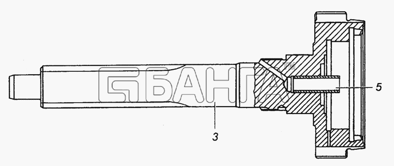 КамАЗ КамАЗ-53501 (6х6) Схема 161.1701027 Вал первичный коробки