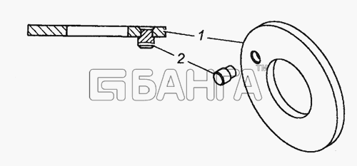 КамАЗ КамАЗ-53501 (6х6) Схема 14.1701086 Шайба упорная блока шестерен