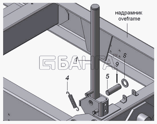 КамАЗ КамАЗ-45142 Схема 45142-8500050 Установка упора-12 banga.ua