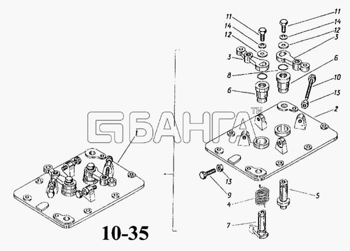 КамАЗ КамАЗ-5297 Схема Крышка регулятора верхняя-34 banga.ua