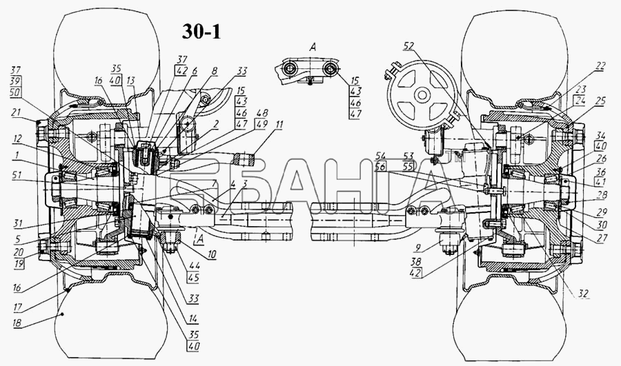 КамАЗ КамАЗ-5297 Схема Ось передняя-83 banga.ua
