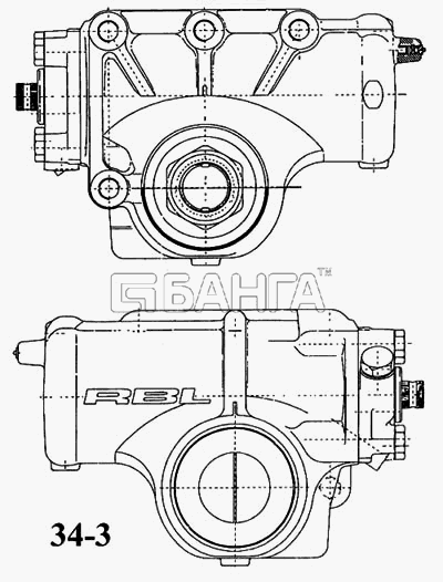КамАЗ КамАЗ-5297 Схема Рулевой механизм формы RBL-90 banga.ua
