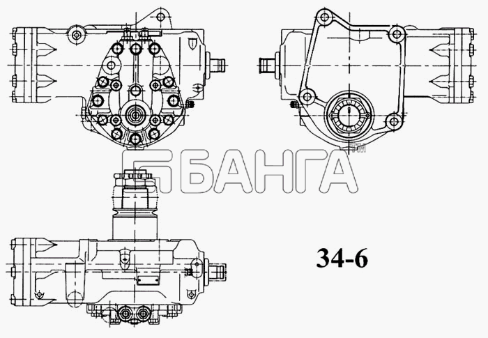 КамАЗ КамАЗ-5297 Схема Рулевой механизм формы РРТ-93 banga.ua
