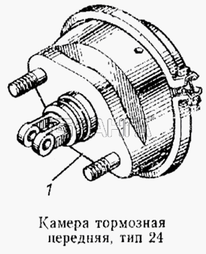 КамАЗ КамАЗ-5315 Схема Камера тормозная передняя тип 24-120 banga.ua