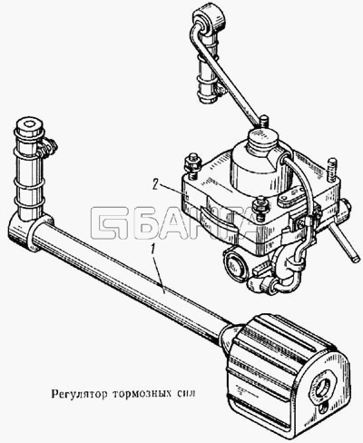 КамАЗ КамАЗ-5315 Схема Регулятор тормозных сил-121 banga.ua