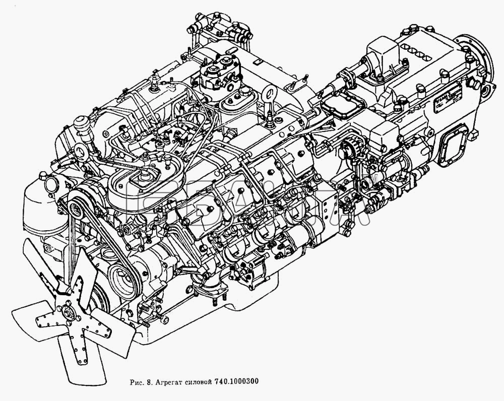 КамАЗ КамАЗ-53212 Схема Силовой агрегат основная комплектация-107