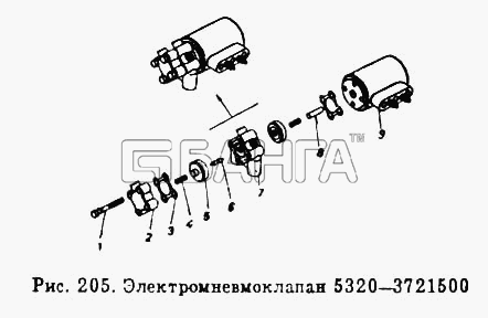 КамАЗ КамАЗ-5320 Схема Электропневмоклапан-308 banga.ua