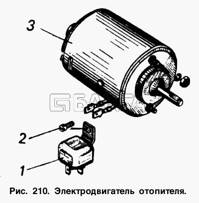 КамАЗ Общий (см. мод-ции) Схема Электродвигатель отопителя-322