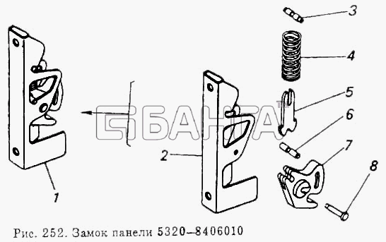 КамАЗ КамАЗ-5320 Схема Замок панели-49 banga.ua