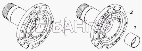 КамАЗ КамАЗ-53228 65111 Схема Цапфа поворотного кулака со втулкой