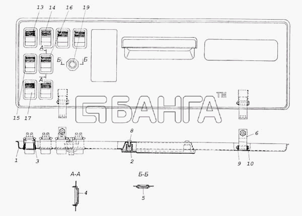 КамАЗ КамАЗ-53228 65111 Схема Панель выключателей-477 banga.ua
