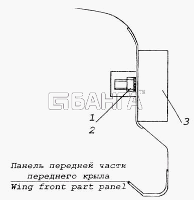 КамАЗ КамАЗ-53228 65111 Схема Установка боковых габаритных фонарей на