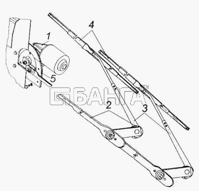 КамАЗ КамАЗ-53228 65111 Схема Стеклоочиститель электрический-24