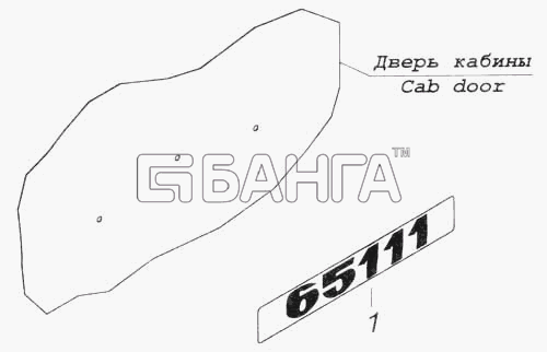 КамАЗ КамАЗ-53228 65111 Схема Установка боковых знаков-68 banga.ua