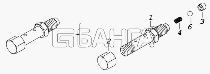 КамАЗ КамАЗ-5360 Схема Клапан в сборе-148 banga.ua