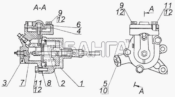 КамАЗ КамАЗ-5360 Схема Корректор подачи топлива по наддуву-166