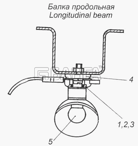 КамАЗ КамАЗ-5360 Схема Установка подкапотной лампы-312 banga.ua