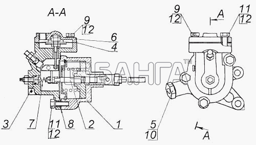 КамАЗ КамАЗ-5460 Схема Корректор подачи топлива по наддуву-159