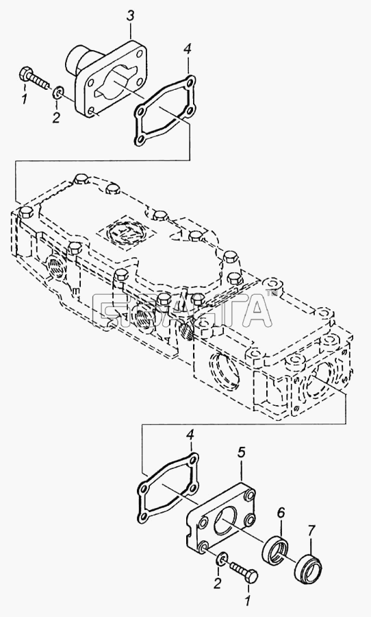 КамАЗ КамАЗ-5460 (каталог 2005 г.) Схема Установка боковых крышек