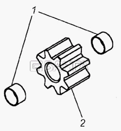 КамАЗ КамАЗ-6460 Схема Шестерня ведомая масляного насоса-119 banga.ua