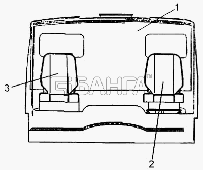 КамАЗ КамАЗ-65115 Схема Установка сидений (53215 54115)-22 banga.ua