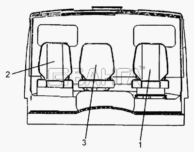 КамАЗ КамАЗ-65115 Схема Установка сидений (55111 65115)-23 banga.ua