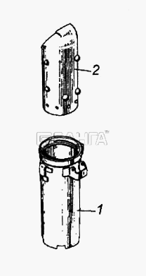 КамАЗ КамАЗ-65116 Схема Труба наливная топливного бака с выдвижной
