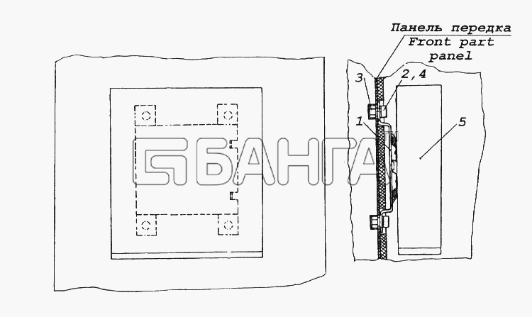 КамАЗ КамАЗ-65116 Схема Установка блока управления banga.ua