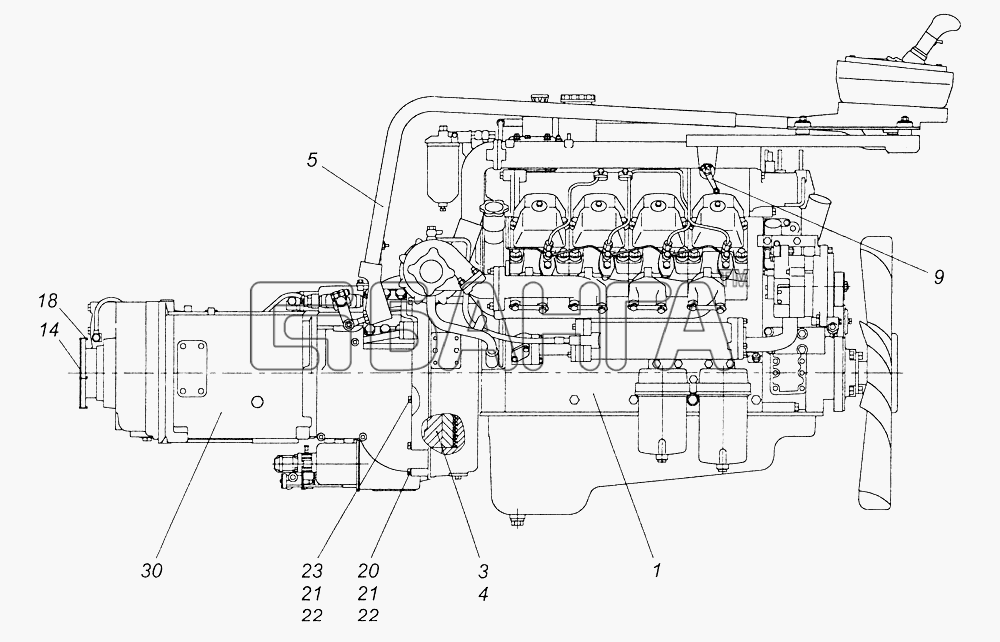 Схема кпп камаз 6520