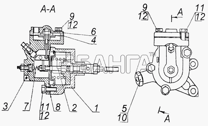 КамАЗ КамАЗ-6520 Схема Корректор подачи топлива по наддуву-107
