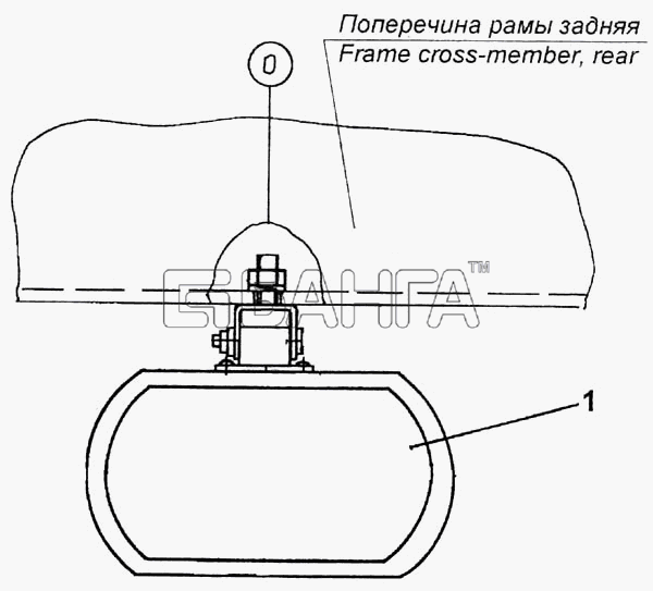 КамАЗ КамАЗ-6520 Схема Установка рабочей фары-266 banga.ua