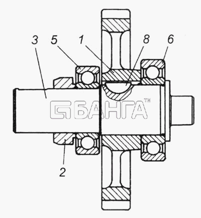 КамАЗ КамАЗ-6540 Схема Шестерня ведомая привода топливного насоса в