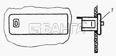 КамАЗ КамАЗ-6540 Схема Установка плафона освещения вещевого banga.ua