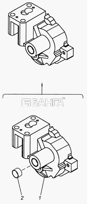 КамАЗ 740.14-300 (Евро 1) Схема Корпус масляного насоса-36 banga.ua