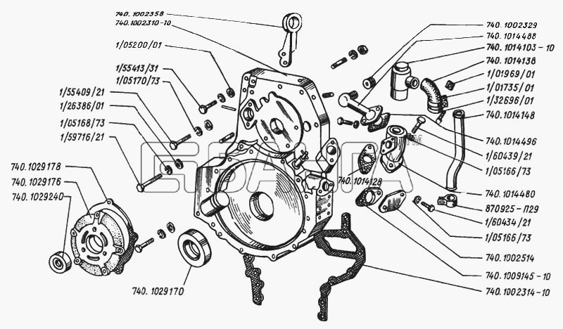 ЛАЗ ЛАЗ 4207 Схема Вентиляция картера двигателя-82 banga.ua