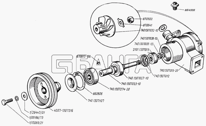 ЛАЗ ЛАЗ 4207 Схема Водяной насос-114 banga.ua