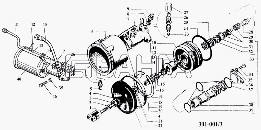 ЛАЗ ЛАЗ 5252 Схема Усилитель привода управления сцеплением banga.ua