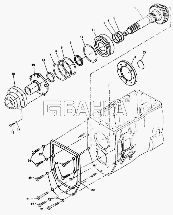 ЛАЗ ЛАЗ 5252 Схема Механизм коробки передач (модель 52527)-144